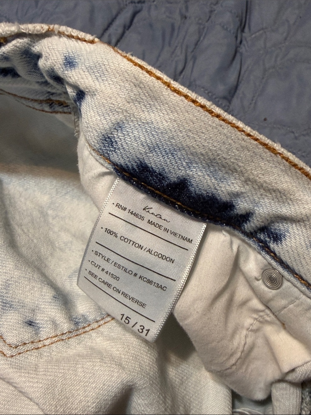 Light Wash Distressed Denim Cutoff Shorts - Picture 3 of 4